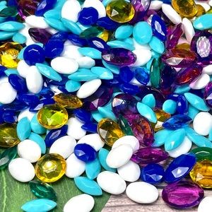 500+ Faceted Gems DIY Crafting Resin Mosaics Vase Fillers Jewelry Aquariums Make